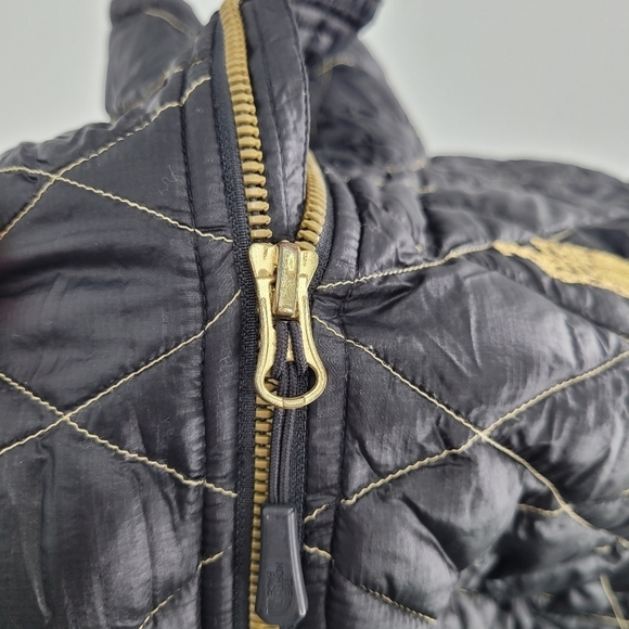 the north face womens thermoball black gold trekker vest light weight size small - Picture 13 of 14